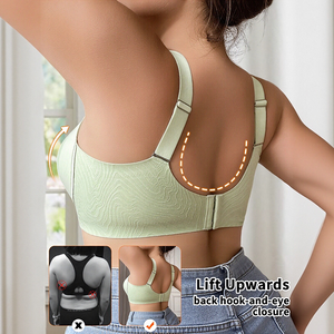 カスタムロゴ入り、大きいサイズ、フルカップ、ワイヤレス、快適、ジェリーボンデッドブラ、セクシーなウェーブネック、バストアップ、フィットネス、女性用シームレスランジェリー - Product Image 2