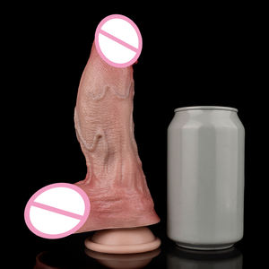 NNSX 19 cm lebensechter Penis Doppels chicht Haut Dongs Adult Masturbation Realistischer <span class=keywords><strong>Dildo</strong></span> für Männer Frauen Starke Saug Sexspielzeug - Product Image 5