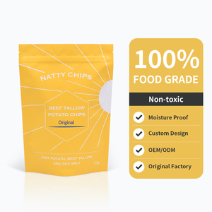 Sachet Doypack Biodégradable Personnalisé avec Trou de Suspension, Refermable à Fermeture Éclair pour Chips, Snacks, Riz, Grains, Épices, Sauces - Product Image 1