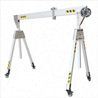 Mini-grue portique mobile pliable en aluminium 1T-5T / Mini-grue portique légère en aluminium réglable et portable