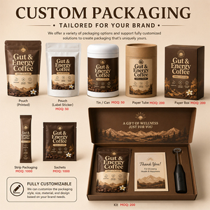 Café Orgánico con Hongos Chaga y Cola de Pavo para la Salud Intestinal e Inmunológica, Café Probiótico con Vainilla, Empaque Personalizado - Product Image 3