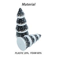 Neues Design Schwarz-Weiß Glitzer Mini-Pilz Weihnachtsbaum Tischdekoration für Weihnachtsfeier Geschenk Dekoration