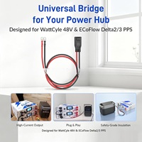 كابل بطارية إضافي من إيكوفلو XT150 إلى O-ring 50A 8AWG بطول 1 متر، كابل تمديد محول 8AWG، حزمة أسلاك 8AWG