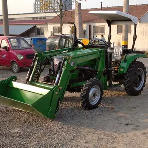 China Landbouwmachines Gemakkelijk Bedienen Midden Size 50hp En 55hp Tractor Met Loader En Digger