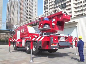 新しいディーゼル6x4消防トラック75m空中はしごYT32M2高度な技術 - Product Image 6