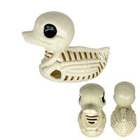 Décoration de canard squelette effrayant, figurine réaliste de canard osseux, accessoire d'Halloween pour la décoration de table, de pelouse, de maison hantée ou de fête