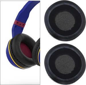 1 paire d'oreillettes de remplacement en cuir protéiné et mousse, compatibles avec les <span class=keywords><strong>écouteur</strong></span>s <span class=keywords><strong>Skullcandy</strong></span> Hesh 2 1 BT - Product Image 3