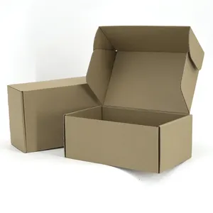 Oluklu geri dönüşümlü kağıt E ticaret karton paket kutu için Logo ile kolay taşıma