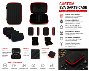 Estuche de Almacenamiento para Dardos de EVA Negro Personalizable, Resistente a la Humedad, Multifuncional, Impermeable, para 10 Dardos - Product Image 2