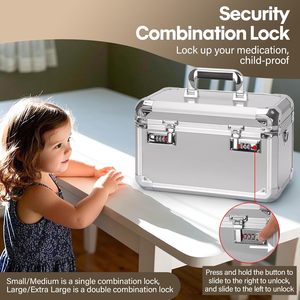 Boîte de rangement verrouillable en alliage d'aluminium avec code - Product Image 3