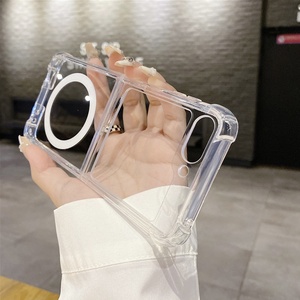 เคสโทรศัพท์แบบใส TPU + PC <span class=keywords><strong>พับ</strong></span>ได้<span class=keywords><strong>แบบ</strong></span>มีแม่เหล็กนูนสี่มุมกันตกกันกระแทกสำหรับ Samsung Galaxy Galaxy Z Z Fold flip 3 4 5 6 - Product Image 2