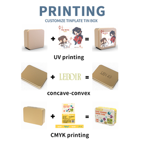 Bán Sỉ Hộp Thiếc Sô Cô La Hộp Thiếc Đựng Bánh Quy Màu Vàng Hình Chữ Nhật Có Nắp Đậy - Product Image 2