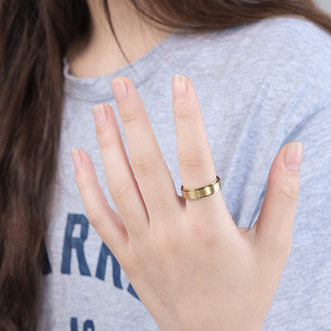 Rainbow Titanium Steel Wedding <b>Ring</b> Matte Sandblasted Rotating Band Unisex Fashion <b>Ring</b> - Product Image 4