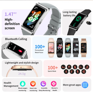 <span class=keywords><strong>Bracelet</strong></span> intelligent étanche IP68 avec moniteur de fréquence cardiaque, SpO2, suivi du sommeil, <span class=keywords><strong>podomètre</strong></span>, météo, suivi du cycle féminin et fonction d'appel pour femmes - Product Image 2