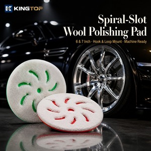 Tampon de polissage en mousse Kingtop 6 pouces (150 mm) pour polisseuse rotative DA, éponge de polissage en mousse à coupe lourde et polissage moyen - Product Image 5
