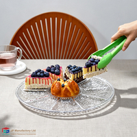 Plateau alimentaire de luxe transparent de qualité alimentaire pour fruits, bonbons, noix, avec compartiments, plateau à gâteaux, assiettes