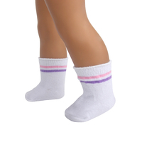 MSYO Chaussettes miniatures pour poupées de 18 pouces, jouet en peluche, jouet DIY, matériau en dacron, accessoires pour poupées américaines