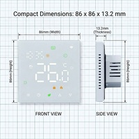 Termostato Inteligente WIFI Inalámbrico Programable de 16A para Calefacción por Suelo Radiante, Controlador de Temperatura