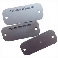 Plaques de numéro de série en acier inoxydable, étiquettes de code-barres métalliques avec code QR, étiquettes d'actifs en aluminium