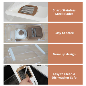 Nhà Bếp đa chức năng của nhãn hiệu cắt Công cụ thiết lập Rau Chopper Dicer Mandolin Veggie Cutter Slicer - Product Image 5
