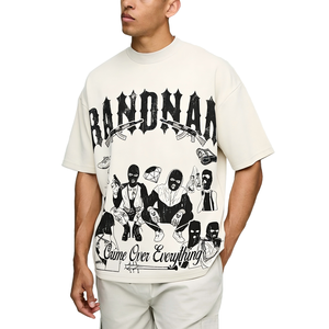 <span class=keywords><strong>Camiseta</strong></span> de Algodón 100% de Alta Calidad para <span class=keywords><strong>Hombre</strong></span>, Marca Personalizada, <span class=keywords><strong>Blanca</strong></span>, Estilo Retro, Holgada, Vintage, Fabricante - Product Image 1