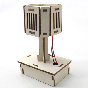 Voice Controlled Wooden Lamp <b>Model</b> <b>Kit</b> Geometric Shape Science Experiment Toy For Kids 7-9 Years Old Educational DIY STEM - Product Image 3
