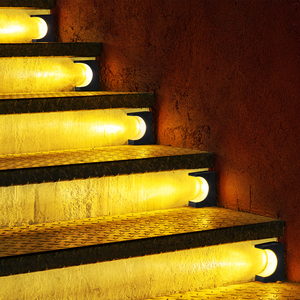 Luces <span class=keywords><strong>Solares</strong></span> LED para Escalones Exteriores con <span class=keywords><strong>Sensor</strong></span> <span class=keywords><strong>de</strong></span> <span class=keywords><strong>Movimiento</strong></span> Automático, IP65 Impermeables, Luz Blanca Cálida, Lámparas <span class=keywords><strong>Solares</strong></span> para Escaleras <span class=keywords><strong>de</strong></span> Jardín y Patio - Product Image 1