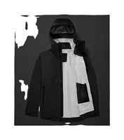 Logo personnalisé Vestes 3 couches imperméables pour les activités de plein air Veste coupe-vent légère de randonnée Veste de camping technique