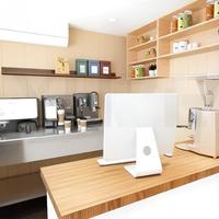 Kiosque à café commercial personnalisé, préfabriqué, modulaire, portable, avec auvent et toit, pour supermarché et immeuble de bureaux