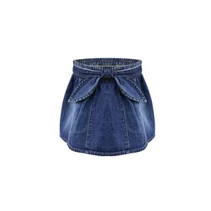Wholesale latest design kid cute girl mini skirt jean skirts for kids