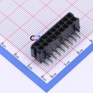 HC-MX3.0-2*9AW Wire-to-<b>Board</b> <b>Pin</b> Header Bent Lead Through Hole,P=3mm Connector 2x9P 3mm Right Angle Insert Micro-Fit (MX 3.0) - Product Image 1