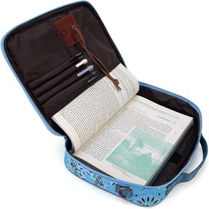 Muestra Gratuita de Fábrica: Funda para Biblia de Mujer con Dos Compartimentos/Estuche Grande para Biblia con Correa para el Hombro y Asas - Product Image 3