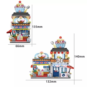 <span class=keywords><strong>LOZ</strong></span> – Mini blocs de construction japonais, vue sur la rue, nourriture pliante, rue, poulpe, Barbecue, magasin de glace, assemblage, blocs de construction, jouets - Product Image 2