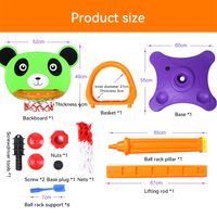 Support de basketball en plastique vert de haute qualité, réglable en hauteur, mobile, avec fléchettes magnétiques pour enfants, durable et écologique, pour intérieur