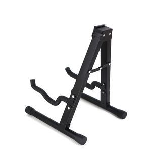 Soporte ajustable para guitarra con Marco en A, práctico metal negro plegable para guitarras acústicas y eléctricas, hecho de acero duradero - Product Image 4
