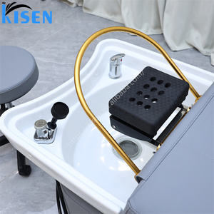 Chaises de shampoing de style japonais pour salon de coiffure avec circulation d'eau et spa, lit de shampoing pour salon de coiffure - Product Image 6