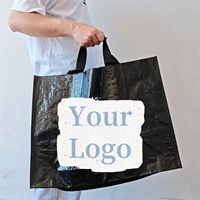 Sac fourre-tout personnalisé extra large en PP tissé laminé écologique, impression couleur intégrale avec double poignée (épaule et main) pour promotions
