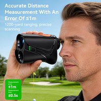 Télémètre laser de golf personnalisé avec logo, 1200 yards, lentille optique HD 7X, écran tactile HD et fonction de verrouillage du drapeau