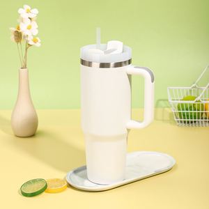 Gobelet isotherme de voyage pour voiture H2.0 avec poignée, 40 oz, couvercle, paille, antidérapant, OEM ODM, logo personnalisé - Product Image 1