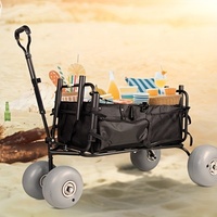 Chariot de plage robuste de 400 livres avec grandes roues à ballons, personnalisable, support OEM