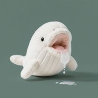 Béluga personnalisé crachant de la salive animal en peluche jouet bébé peluches logo personnalisé oreiller peluche
