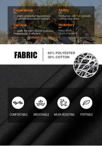 블랙 카모플라주 셔츠 및 바지 유니폼 재킷 립스탑 전술 유니폼 의류 전투복 - Product Image 2