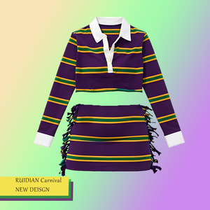 2026 Ruidian Spring OEM Pre-Ordine Nuovo Design Gonna da Carnevale con Frange per Ragazze <span class=keywords><strong>Abbigliamento</strong></span> Coordinato Mamma e Figlia Set da Carnevale <span class=keywords><strong>a</strong></span> Righe per Ragazze - Product Image 1