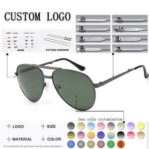 Gafas de Sol de Piloto Unisex, Montura Ovalada de Metal, Lentes Degradadas, 100% Protección UV para Adultos, Uso en Exteriores - Product Image 2