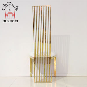 Royal Event-Sillas de boda de acero inoxidable dorado, silla de boda, trono, para evento, recepción - Product Image 4