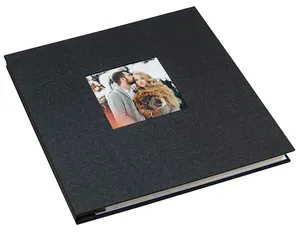 Venda por atacado Hot vender 9 cores linho capa dura auto-adesiva 27*28cm 4*6 5*7 polegadas foto álbum