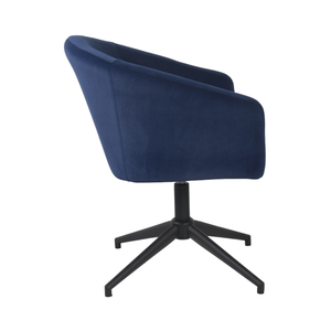 Silla de Oficina Carlford de Terciopelo Azul Oscuro Anji OEM, Diseño Moderno, Muebles Comerciales Antiguos para Sala de Estar - Product Image 5