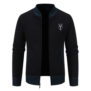 <span class=keywords><strong>Pull</strong></span> personnalisé 2026 en velours épais, style décontracté pour <span class=keywords><strong>homme</strong></span>, fermeture éclair intégrale, style coréen, cardigan en tricot, <span class=keywords><strong>pull</strong></span> <span class=keywords><strong>chaud</strong></span> - Product Image 4