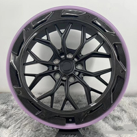 Jantes forgées en 2 parties en alliage d'aluminium et fibre de carbone, personnalisées, de luxe, haut de gamme, pour voitures de ville, 17 18 19 20 21 22 pouces pour Tesla Cadillac