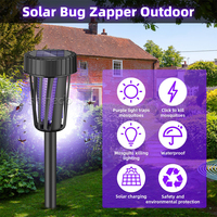 Piège à insectes solaire ABS, anti-moustiques extérieur, pour jardin, ferme, étanche IP65, lampes solaires anti-moustiques